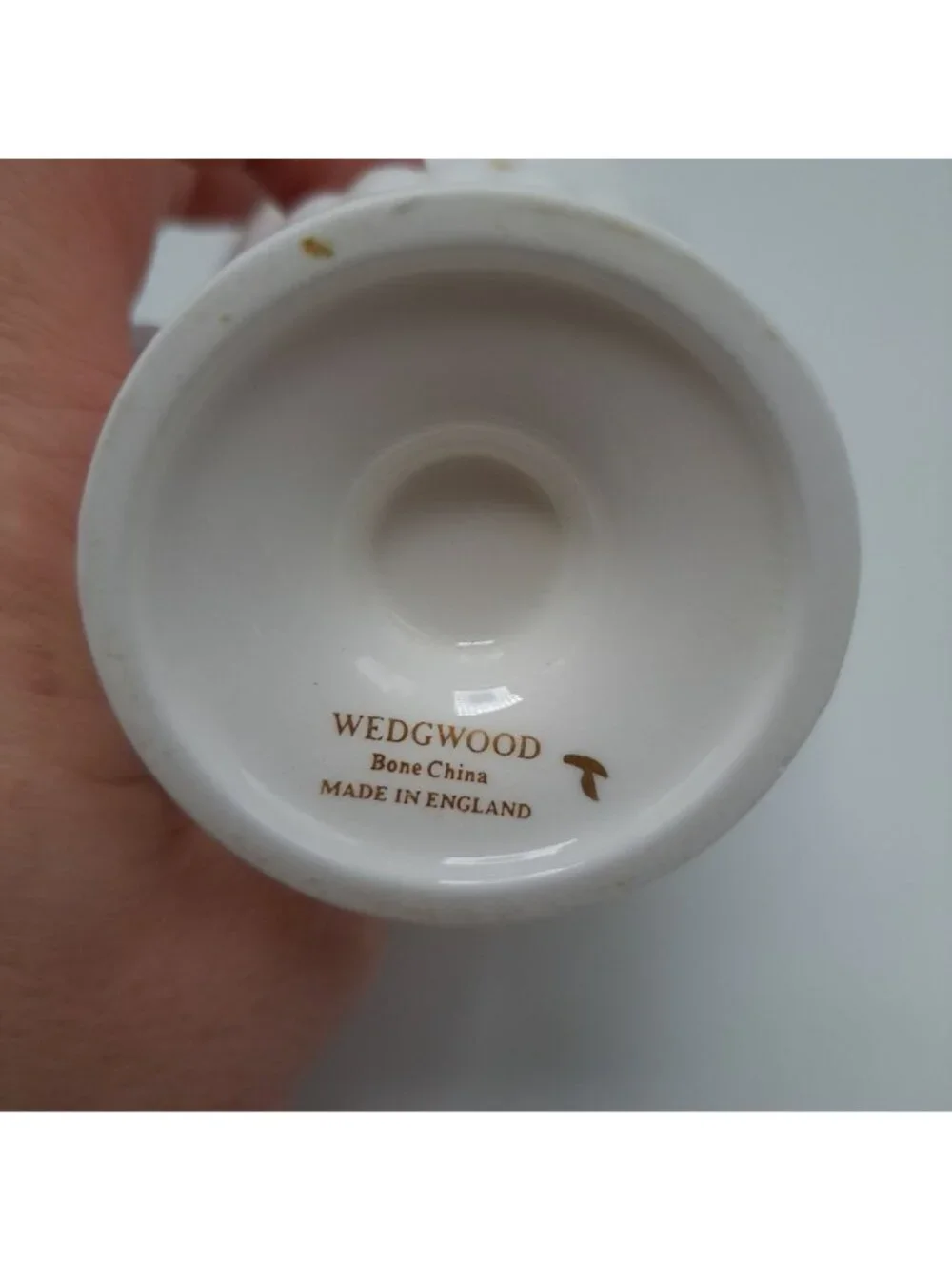Wedgwood Bone China Vase Strawberry Motif Gold Trim Collectible